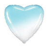 FM 18 Сердце Бело-голубой градиент