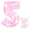 FM 40 Цифра "5" розовый в упаковке