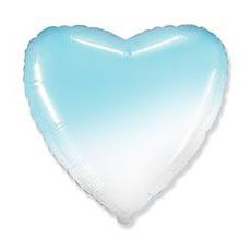 FM 18 Сердце Бело-голубой градиент