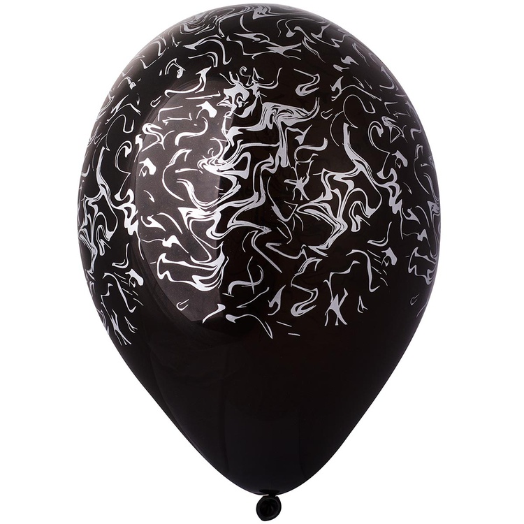 GM 14" Мрамор Серебро Черный, Black/Marble, Пастель, 1 шт.