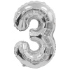 FL 14 Цифра "3" серебро в упаковке