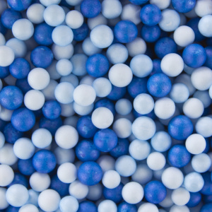 Шарики пенопласт Цветной микс, Голубой/Синий, 6-8 мм, 20 гр.