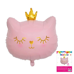 FL 29 Фигура Котенок принцесса розовый в упаковке