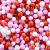 Шарики пенопласт Цветной микс, Красный/Розовый, 6-8 мм, 20 гр.