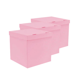 Коробка для воздушных шаров, Розовый, 60*60*60  см, 1 шт.