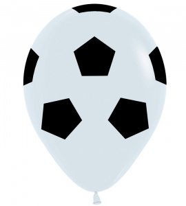 картинка S 12 Футбольный мяч, Белый Пастель, 25 шт. от магазина Шар-Хан