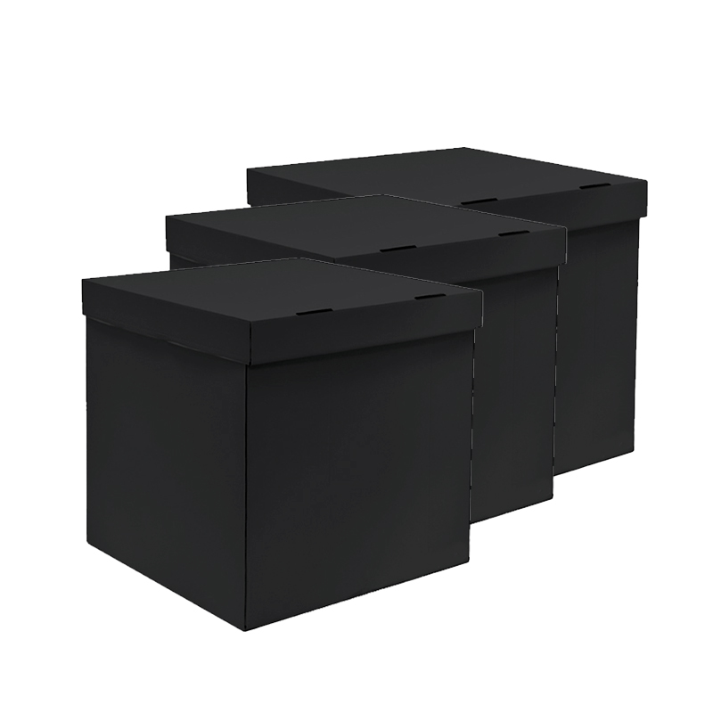 Коробка для воздушных шаров, Черная, 60*60*60 см, 1 шт.