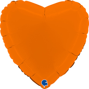 GR 18 Сердце Оранжевый сатин