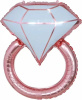 FL 33 Фигура Кольцо с бриллиантом, Розовое золото