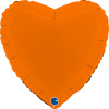 GR 18 Сердце Оранжевый сатин