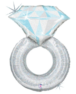 B 38 Фигура Кольцо с бриллиантом голография