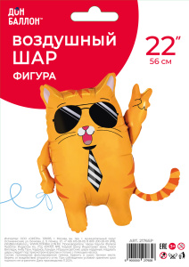FL 22 (56 см) Фигура Крутой кот в упаковке