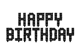 FL Набор шаров-букв (16''/41 см) , Надпись "Happy Birthday", Пиксели, Черный